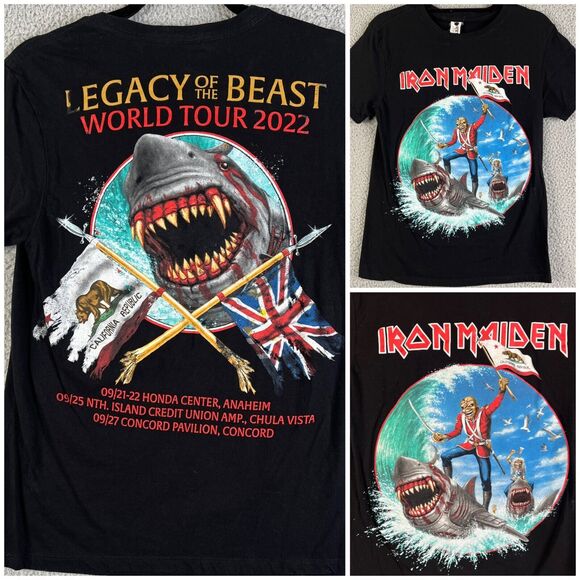 Iron Maiden Legacy Of The Beast Tour 2022 T Shirt S California Anaheim Concord - Picture 1 of 6